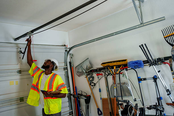 Professional Garage Door Installation technician working in Durand, IL